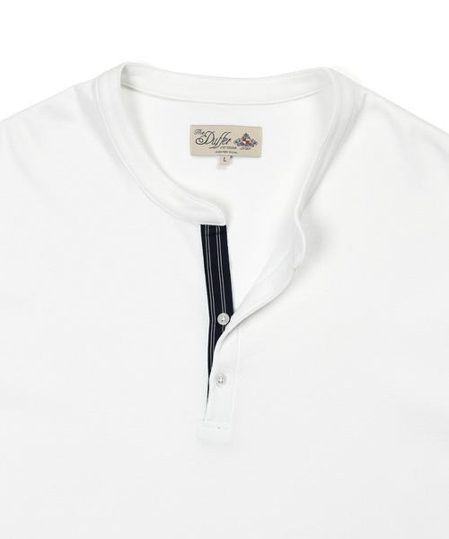 The DUFFER of ST.GEORGE(ザダファーオブセントジョージ)の「'COOLFIBER' PLATING V-NECK OPEN COLLAR TEE:吸水速乾・防シワ クールファイバー Vネック オープンカラー スキッパーTシャツ(Tシャツ/カットソー・メンズ・チャコールグレー/ホワイト/ブラック/ネイビー・SMALL/X-LARGE/LARGE/MEDIUM)」の19枚目の写真