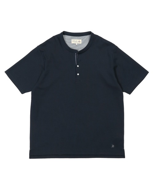 The DUFFER of ST.GEORGE(ザダファーオブセントジョージ)の「'COOLFIBER' PLATING V-NECK OPEN COLLAR TEE:吸水速乾・防シワ クールファイバー Vネック オープンカラー スキッパーTシャツ(Tシャツ/カットソー・メンズ・チャコールグレー/ホワイト/ブラック/ネイビー・SMALL/X-LARGE/LARGE/MEDIUM)」の18枚目の写真