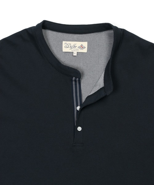 The DUFFER of ST.GEORGE(ザダファーオブセントジョージ)の「'COOLFIBER' PLATING V-NECK OPEN COLLAR TEE:吸水速乾・防シワ クールファイバー Vネック オープンカラー スキッパーTシャツ(Tシャツ/カットソー・メンズ・チャコールグレー/ホワイト/ブラック/ネイビー・SMALL/X-LARGE/LARGE/MEDIUM)」の22枚目の写真