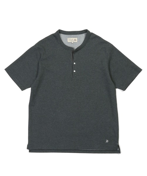 The DUFFER of ST.GEORGE(ザダファーオブセントジョージ)の「'COOLFIBER' PLATING V-NECK OPEN COLLAR TEE:吸水速乾・防シワ クールファイバー Vネック オープンカラー スキッパーTシャツ(Tシャツ/カットソー・メンズ・チャコールグレー/ホワイト/ブラック/ネイビー・SMALL/X-LARGE/LARGE/MEDIUM)」の17枚目の写真