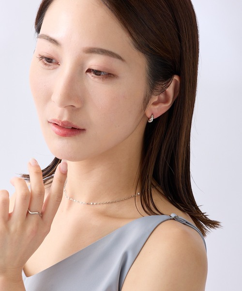 CALIN STANDARD(カリンスタンダード)の「◆金属アレルギー対応◆◆made in japan◆【片手でスムースワンタッチ】ツイストダブルライン ミニスムースピアス(ピアス(両耳用)・レディース・ピンクゴールド/ゴールド/シルバー・FREE)」の12枚目の写真