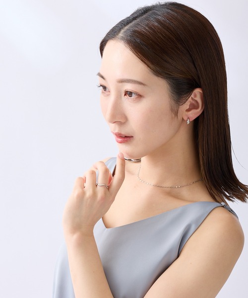 CALIN STANDARD(カリンスタンダード)の「◆金属アレルギー対応◆◆made in japan◆【片手でスムースワンタッチ】ツイストダブルライン ミニスムースピアス(ピアス(両耳用)・レディース・ピンクゴールド/ゴールド/シルバー・FREE)」の16枚目の写真