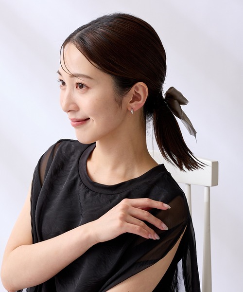 CALIN STANDARD(カリンスタンダード)の「◆金属アレルギー対応◆◆made in japan◆【片手でスムースワンタッチ】ツイストダブルライン ミニスムースピアス(ピアス(両耳用)・レディース・ピンクゴールド/ゴールド/シルバー・FREE)」の19枚目の写真