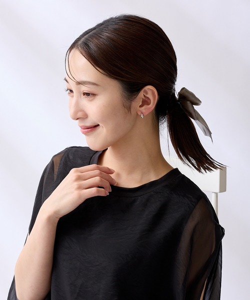 CALIN STANDARD(カリンスタンダード)の「◆金属アレルギー対応◆◆made in japan◆【片手でスムースワンタッチ】ツイストダブルライン ミニスムースピアス(ピアス(両耳用)・レディース・ピンクゴールド/ゴールド/シルバー・FREE)」の20枚目の写真