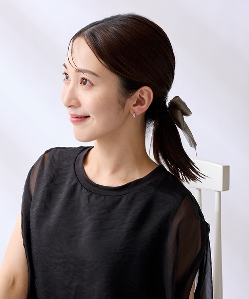 CALIN STANDARD(カリンスタンダード)の「◆金属アレルギー対応◆◆made in japan◆【片手でスムースワンタッチ】ツイストダブルライン ミニスムースピアス(ピアス(両耳用)・レディース・ピンクゴールド/ゴールド/シルバー・FREE)」の21枚目の写真