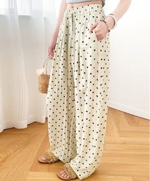 ＆soiree（アンドソワレ）の「ドット柄イージーバレルパンツ（その他パンツ）」