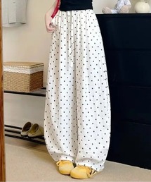 ＆soiree（アンドソワレ）の「ドット柄イージーバレルパンツ（その他パンツ）」