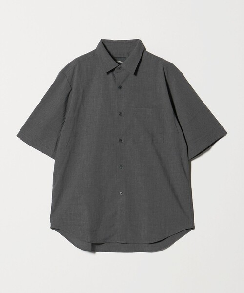 green label relaxing(グリーンレーベルリラクシング)の「【WEB限定】JUST fit ウールライク 半袖 シャツ(シャツ/ブラウス・メンズ・ダークグレー/ブラック/モカ・S/M/L/XL)」の15枚目の写真