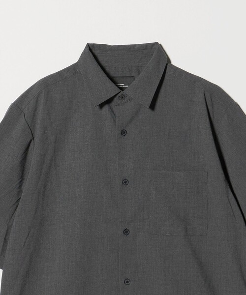 green label relaxing(グリーンレーベルリラクシング)の「【WEB限定】JUST fit ウールライク 半袖 シャツ(シャツ/ブラウス・メンズ・ダークグレー/ブラック/モカ・S/M/L/XL)」の16枚目の写真