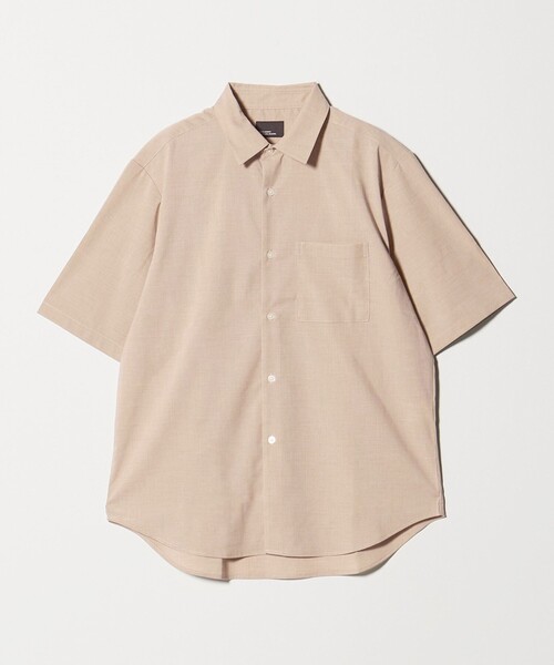 green label relaxing(グリーンレーベルリラクシング)の「【WEB限定】JUST fit ウールライク 半袖 シャツ(シャツ/ブラウス・メンズ・ダークグレー/ブラック/モカ・S/M/L/XL)」の18枚目の写真