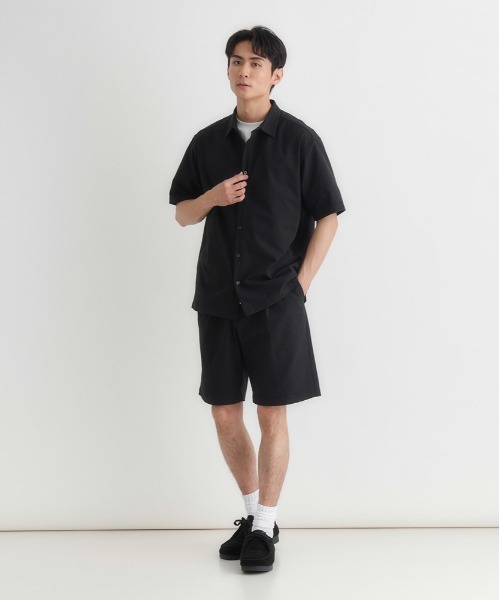Right-on（ライトオン）の「サッカー半袖シャツ／セットアップ対応（シャツ/ブラウス・メンズ・ブラック/ブラウン/ネイビー・M/L/XL/S）」の11枚目の写真