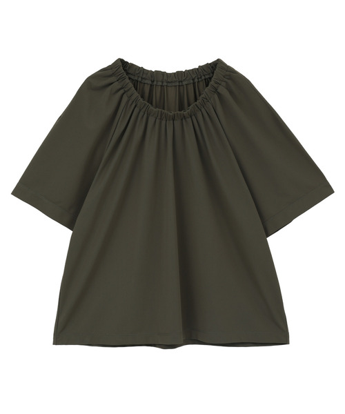 LOGEMENT DE CLAIRE(ロジュモンドクレール)の「【Allease/オールイーズ】ギャザーカットブラウス(Tシャツ/カットソー・レディース・モカ/カーキ/ブラック/オフホワイト・FREE)」の12枚目の写真