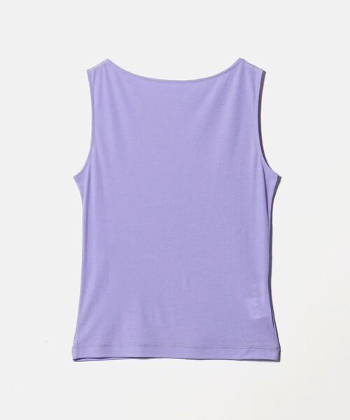 6(ロク)の「【別注】<Ernie Palo for 6>BOAT NECK SLEEVELESS T-SHIRT/カットソー(Tシャツ/カットソー・レディース・パープル/ダークグレー・38)」の1枚目の写真