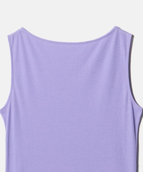 6(ロク)の「【別注】<Ernie Palo for 6>BOAT NECK SLEEVELESS T-SHIRT/カットソー(Tシャツ/カットソー・レディース・パープル/ダークグレー・38)」の3枚目の写真