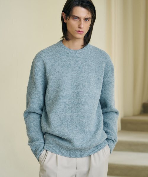 DRAW FIT（ドローフィット）の「ウールブレンドヘアリーニット [SKY BLUE]（ニット/セーター・メンズ・その他・LARGE）」の2枚目の写真