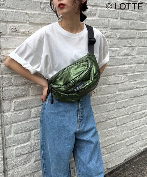 CIAOPANIC TYPY（チャオパニックティピー）の「【TYPY×LOTTE板ガム】銀紙ウエストバッグ（ボディバッグ/ウエストポーチ・レディース・ブラック/グリーン/シルバー・ONE SIZE）」の6枚目の写真