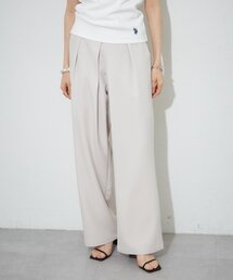 【M/Lサイズ展開】ストレートタックパンツ