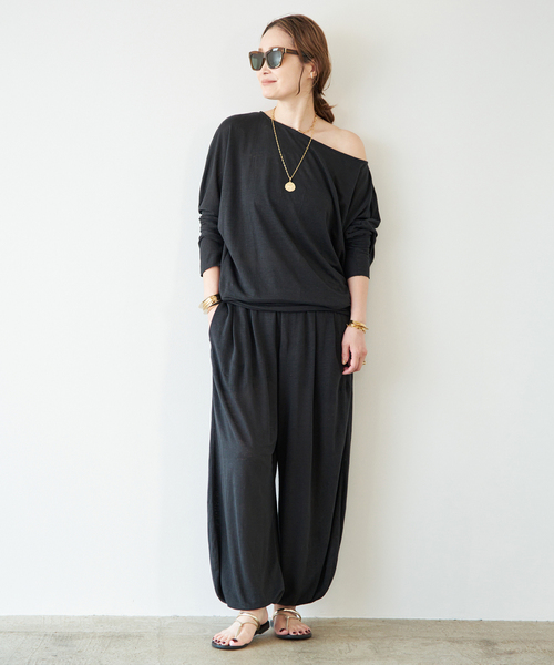 raspail（ラスパイユ）の「【Raspail/ラスパイユ】Comfortable T-Shirt（Tシャツ/カットソー・レディース・ブラック・FREE）」の4枚目の写真