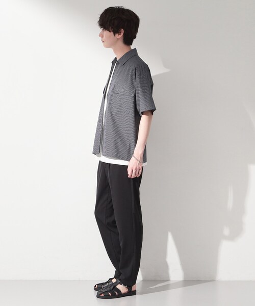 THE SHOP TK (ザ ショップ ティーケー )の「半袖チェックジップシャツ 洗濯機OK(シャツ/ブラウス・メンズ・ブルー系1/ホワイト系4/ネイビー系1・02/03/04)」の14枚目の写真