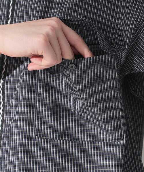 THE SHOP TK (ザ ショップ ティーケー )の「半袖チェックジップシャツ 洗濯機OK(シャツ/ブラウス・メンズ・ブルー系1/ホワイト系4/ネイビー系1・02/03/04)」の21枚目の写真