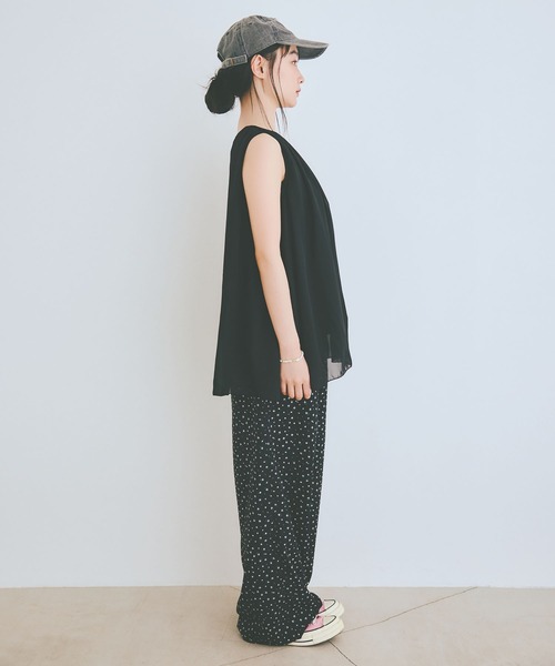 COLORME(カラーミー)の「【AKB48 伊藤百花 着用】シフォンノースリーブトップス(シャツ/ブラウス・レディース・ブラック/ライトブルー・FREE)」の22枚目の写真