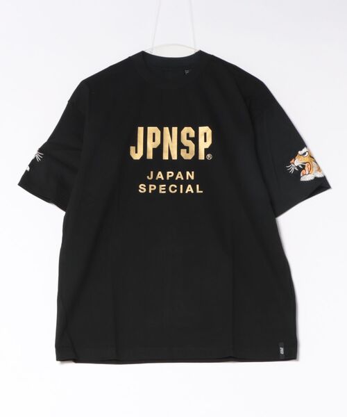 TAION(タイオン)の「【TAION】 JPNSP ノンダウン ジャパンスペシャル アーム虎刺繍 Tシャツ(Tシャツ/カットソー・メンズ・ブラック/ネイビー系/ホワイト系1・3/2)」の2枚目の写真