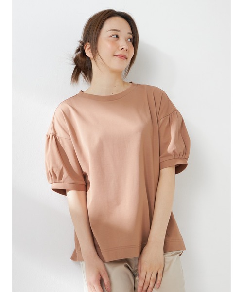 McGREGOR（マックレガー）の「【接触冷感】ピケ袖タックブラウス（Tシャツ/カットソー・レディース・アイボリー/ネイビー/ブラウン系その他・L/M）」の10枚目の写真