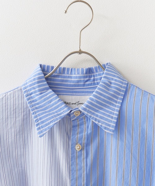 MAUI and Sons(マウイアンドサンズ)の「MAUI and Sons / マウイアンドサンズ PACIFIC BIG SHIRT パシフィックビッグシャツ オーバーサイズシャツ 2026年春夏春服 夏服(シャツ/ブラウス・メンズ・ベージュ/ブルー/ブルー系・M/L)」の14枚目の写真