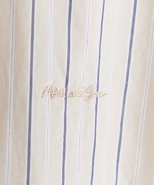 MAUI and Sons(マウイアンドサンズ)の「MAUI and Sons / マウイアンドサンズ PACIFIC BIG SHIRT パシフィックビッグシャツ オーバーサイズシャツ 2026年春夏春服 夏服(シャツ/ブラウス・メンズ・ベージュ/ブルー/ブルー系・M/L)」の15枚目の写真