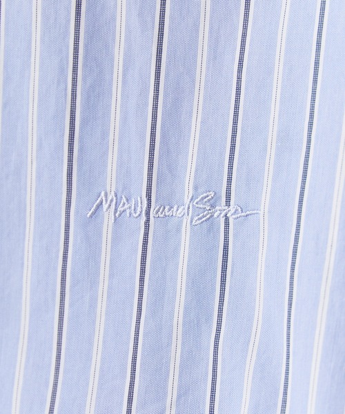 MAUI and Sons(マウイアンドサンズ)の「MAUI and Sons / マウイアンドサンズ PACIFIC BIG SHIRT パシフィックビッグシャツ オーバーサイズシャツ 2026年春夏春服 夏服(シャツ/ブラウス・メンズ・ベージュ/ブルー/ブルー系・M/L)」の16枚目の写真