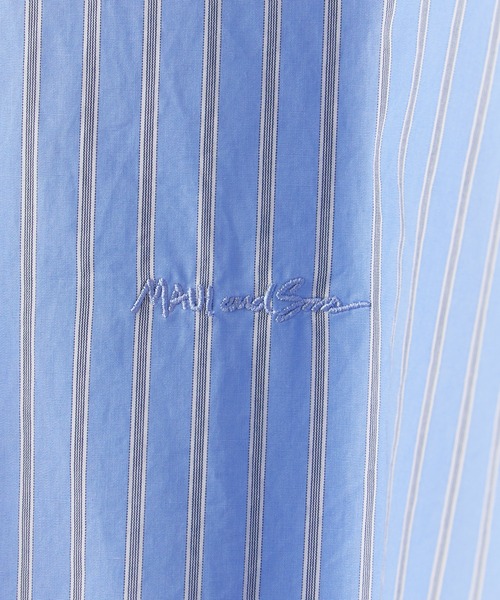 MAUI and Sons(マウイアンドサンズ)の「MAUI and Sons / マウイアンドサンズ PACIFIC BIG SHIRT パシフィックビッグシャツ オーバーサイズシャツ 2026年春夏春服 夏服(シャツ/ブラウス・メンズ・ベージュ/ブルー/ブルー系・M/L)」の17枚目の写真
