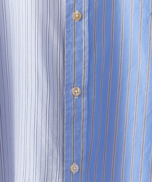MAUI and Sons(マウイアンドサンズ)の「MAUI and Sons / マウイアンドサンズ PACIFIC BIG SHIRT パシフィックビッグシャツ オーバーサイズシャツ 2026年春夏春服 夏服(シャツ/ブラウス・メンズ・ベージュ/ブルー/ブルー系・M/L)」の18枚目の写真
