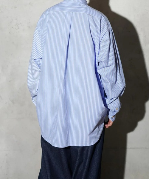 MAUI and Sons(マウイアンドサンズ)の「MAUI and Sons / マウイアンドサンズ PACIFIC BIG SHIRT パシフィックビッグシャツ オーバーサイズシャツ 2026年春夏春服 夏服(シャツ/ブラウス・メンズ・ベージュ/ブルー/ブルー系・M/L)」の12枚目の写真