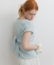 Cap sleeve blouse layered set [KNSS09BL10]_Mint