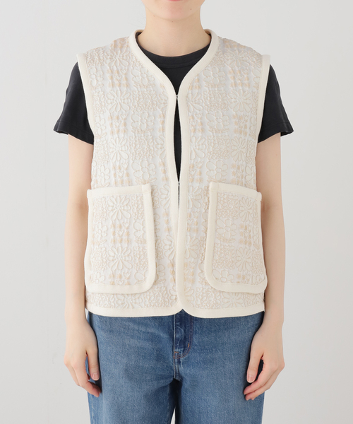 IENA LA BOUCLE(イエナラブークル)の「IENA LA BOUCLE フラワーJQベスト(その他アウター・レディース・ベージュ・FREE)」の14枚目の写真
