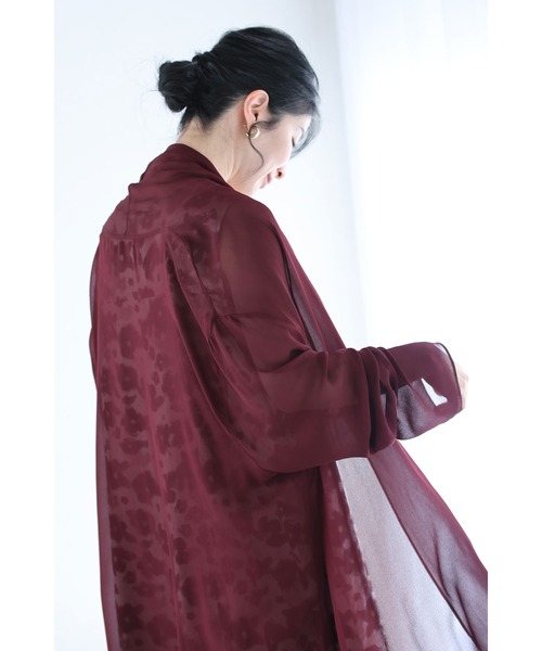 cawaii(カワイイ)の「涼しく軽やかなシアーカーディガン(カーディガン/ボレロ・レディース・ワインレッド・FREE)」の18枚目の写真