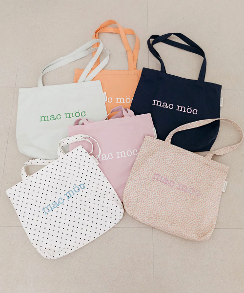 MAC MOC(マックモック)の「アルコン コットンデイリーショルダーエコバッグ_6カラー(エコバッグ/サブバッグ・メンズ・ネイビー/ミント/ブラック×ホワイト/ピンク系その他/Lilac/ピンク系・FREE)」の8枚目の写真
