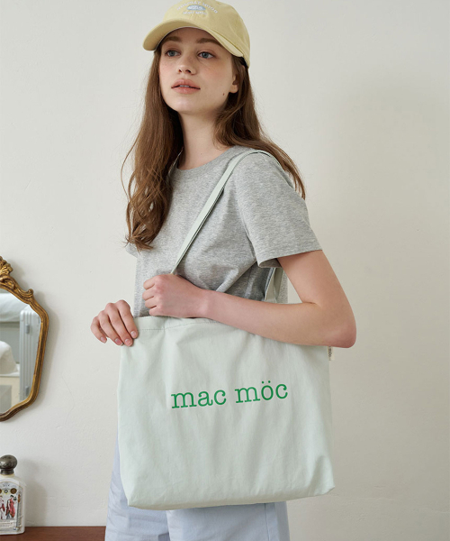 MAC MOC(マックモック)の「アルコン コットンデイリーショルダーエコバッグ_6カラー(エコバッグ/サブバッグ・メンズ・ネイビー/ミント/ブラック×ホワイト/ピンク系その他/Lilac/ピンク系・FREE)」の10枚目の写真