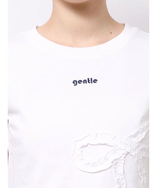 EMODA（エモダ）の「フリルパッチミニマルTシャツ（Tシャツ/カットソー・レディース・ホワイト/ブラック/グレー・FREE）」の19枚目の写真