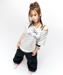 DOT CROSS STRING T SHIRT WHITE