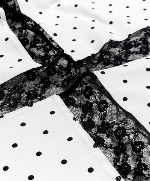 SCHISM INDUCING(スキズムインデューシング)の「DOT CROSS STRING T SHIRT WHITE(Tシャツ/カットソー・レディース・その他・FREE)」の5枚目の写真