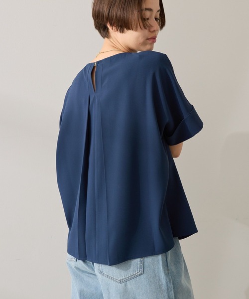 AMERICAN HOLIC(アメリカンホリック)の「【WEB限定】イージーケア+接触冷感バックタック半袖ブラウス(シャツ/ブラウス・レディース・ネイビー/オフホワイト/ミント/ラベンダー/ブラック・L/M)」の19枚目の写真