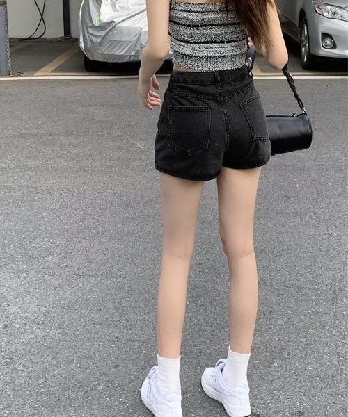 HAILY(ヘイリー)の「ウォッシュ加工デニムAラインスカパン(デニムスカート・レディース・チャコールグレー/ライトブルー・S/M/L)」の8枚目の写真