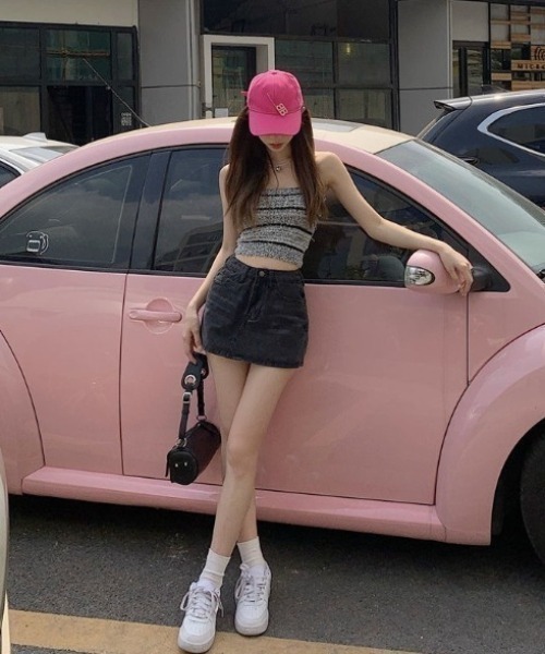 HAILY(ヘイリー)の「ウォッシュ加工デニムAラインスカパン(デニムスカート・レディース・チャコールグレー/ライトブルー・S/M/L)」の11枚目の写真