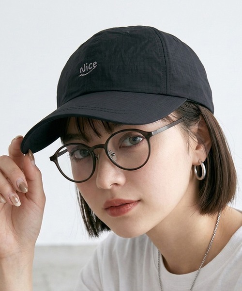 CRB(シーアールビー)の「リップストップロゴキャップ(キャップ・レディース・パープル/ブラック/ライム/ライトグレー/アイボリー・F)」の2枚目の写真