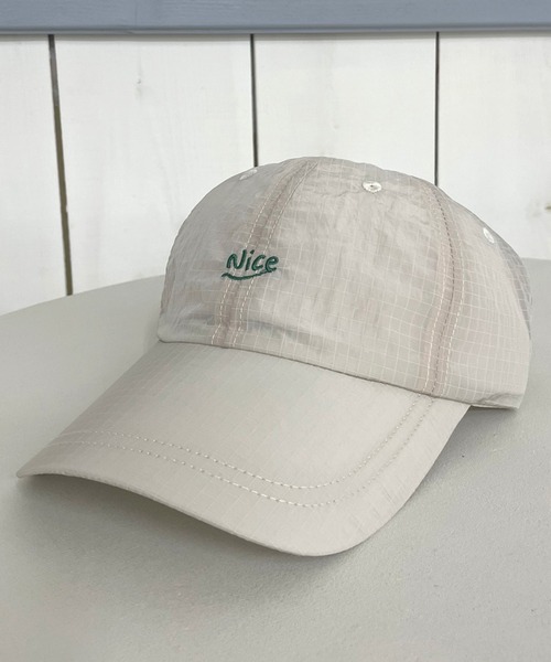 CRB(シーアールビー)の「リップストップロゴキャップ(キャップ・レディース・パープル/ブラック/ライム/ライトグレー/アイボリー・F)」の12枚目の写真