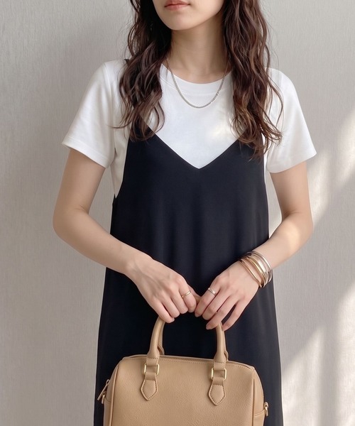 lulufa(ルルファ)の「コンパクトシルエット 艶感 上品 シルケット半袖 Tシャツ(Tシャツ/カットソー・レディース・ブラック/ホワイト・FREE)」の17枚目の写真