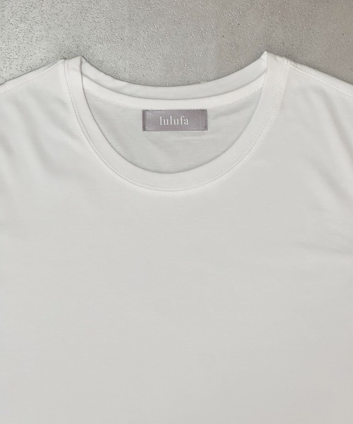 lulufa(ルルファ)の「コンパクトシルエット 艶感 上品 シルケット半袖 Tシャツ(Tシャツ/カットソー・レディース・ブラック/ホワイト・FREE)」の20枚目の写真