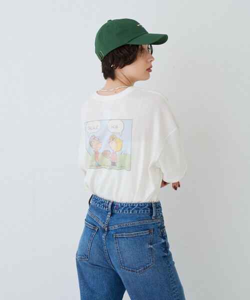 St.Johns 3rd club(セントジョンズサードクラブ)の「【ST.JOHNS 3RD CLUB/セントジョンズサードクラブ】バッグプリントTシャツ(PEANUTS)(Tシャツ/カットソー・レディース・ホワイト系その他2/ホワイト系その他・フリー)」の6枚目の写真