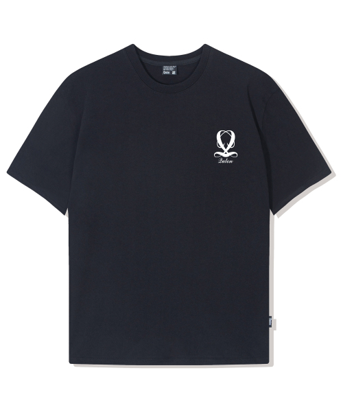 QUTON(ク―トン)の「ハートロゴオーバーサイズヘビー半袖Tシャツ_ブラック(Tシャツ/カットソー・メンズ・ブラック・1/2/3/4)」の2枚目の写真
